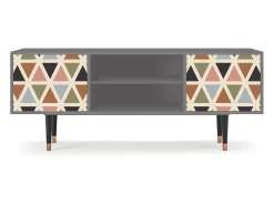 Móvel De Tv* Mueble de TV - 170х69х48 cm - T2 - Royal Triangles, Cinza Cinzento