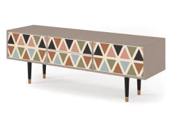 Móvel De Tv| Mueble de TV - 170х59х48 cm - T4 - Royal Triangles, Latte Bege