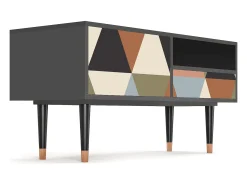 Mueble de TV - 115х59х48 cm - T3 - Royal Triangles, Antracite^ Móvel De Tv