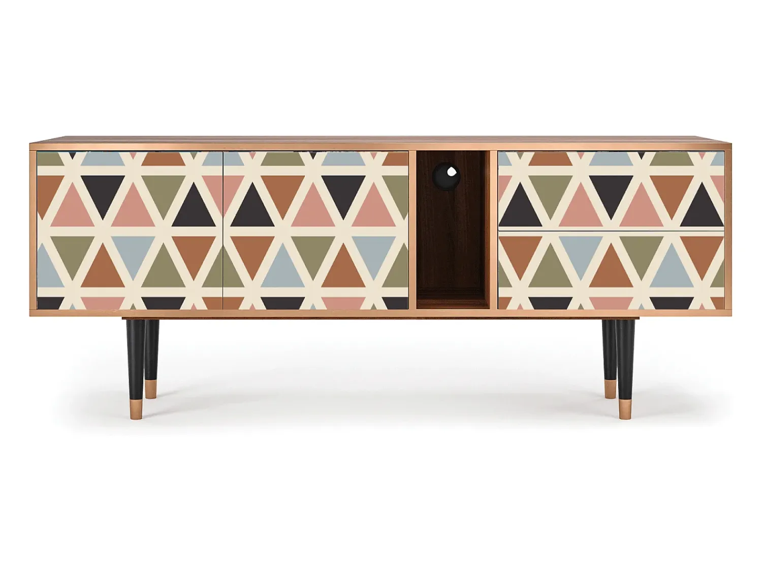 Mueble de TV - 170х69х48 cm - T1 - Royal Triangles, Nogueira^ Móvel De Tv