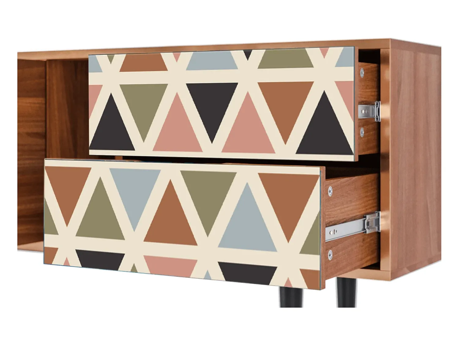 Mueble de TV - 170х69х48 cm - T1 - Royal Triangles, Nogueira^ Móvel De Tv