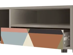 Móvel De Tv* Mueble de TV - 115х59х48 cm - T3 - Royal Triangles, Areia Bege