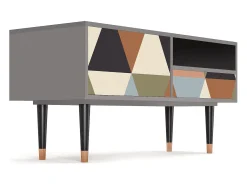 Mueble de TV - 115х59х48 cm - T3 - Royal Triangles, Cinza^ Móvel De Tv