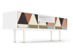 Móvel De Tv| Mueble de TV - 170х59х41 cm - T6 - Royal Triangles, Branco Bege
