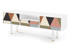 Móvel De Tv| Mueble de TV - 170х59х41 cm - T6 - Royal Triangles, Branco Bege