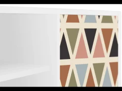 Móvel De Tv| Mueble de TV - 170х69х48 cm - T2 - Royal Triangles, Branco Bege