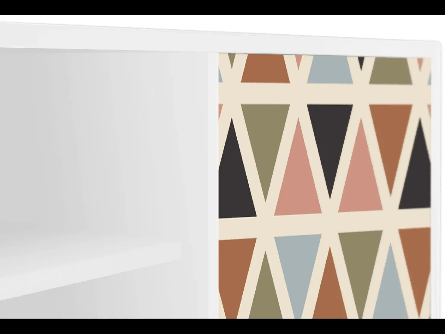 Móvel De Tv| Mueble de TV - 170х69х48 cm - T2 - Royal Triangles, Branco Bege