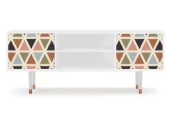 Móvel De Tv| Mueble de TV - 170х69х48 cm - T2 - Royal Triangles, Branco Bege