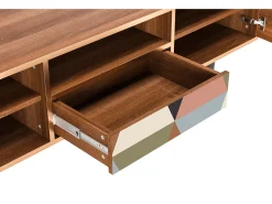 Online Mueble de TV - 170х59х41 cm - T6 - Royal Triangles, Nogueira Castanho