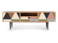 Online Mueble de TV - 170х59х41 cm - T6 - Royal Triangles, Nogueira Castanho