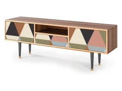 Online Mueble de TV - 170х59х41 cm - T6 - Royal Triangles, Nogueira Castanho