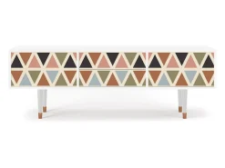 Móvel De Tv* Mueble de TV - 170х59х48 cm - T4 - Royal Triangles, Branco Bege