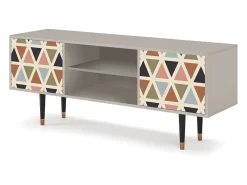 Hot Mueble de TV - 170х69х48 cm - T2 - Royal Triangles, Areia Bege