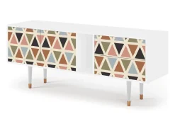 Mueble de TV - 170х69х48 cm - T1 - Royal Triangles, Branco^ Móvel De Tv