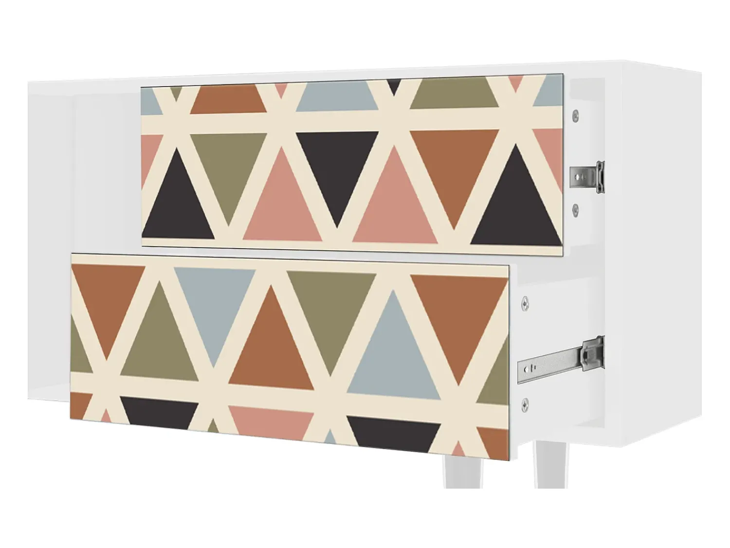 Mueble de TV - 170х69х48 cm - T1 - Royal Triangles, Branco^ Móvel De Tv