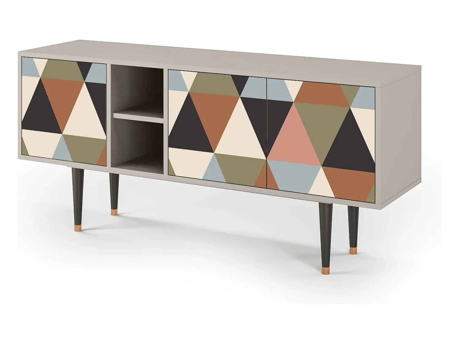 Mueble de TV - 150х69х41 cm - T5 - Royal Triangles, Areia^ Móvel De Tv