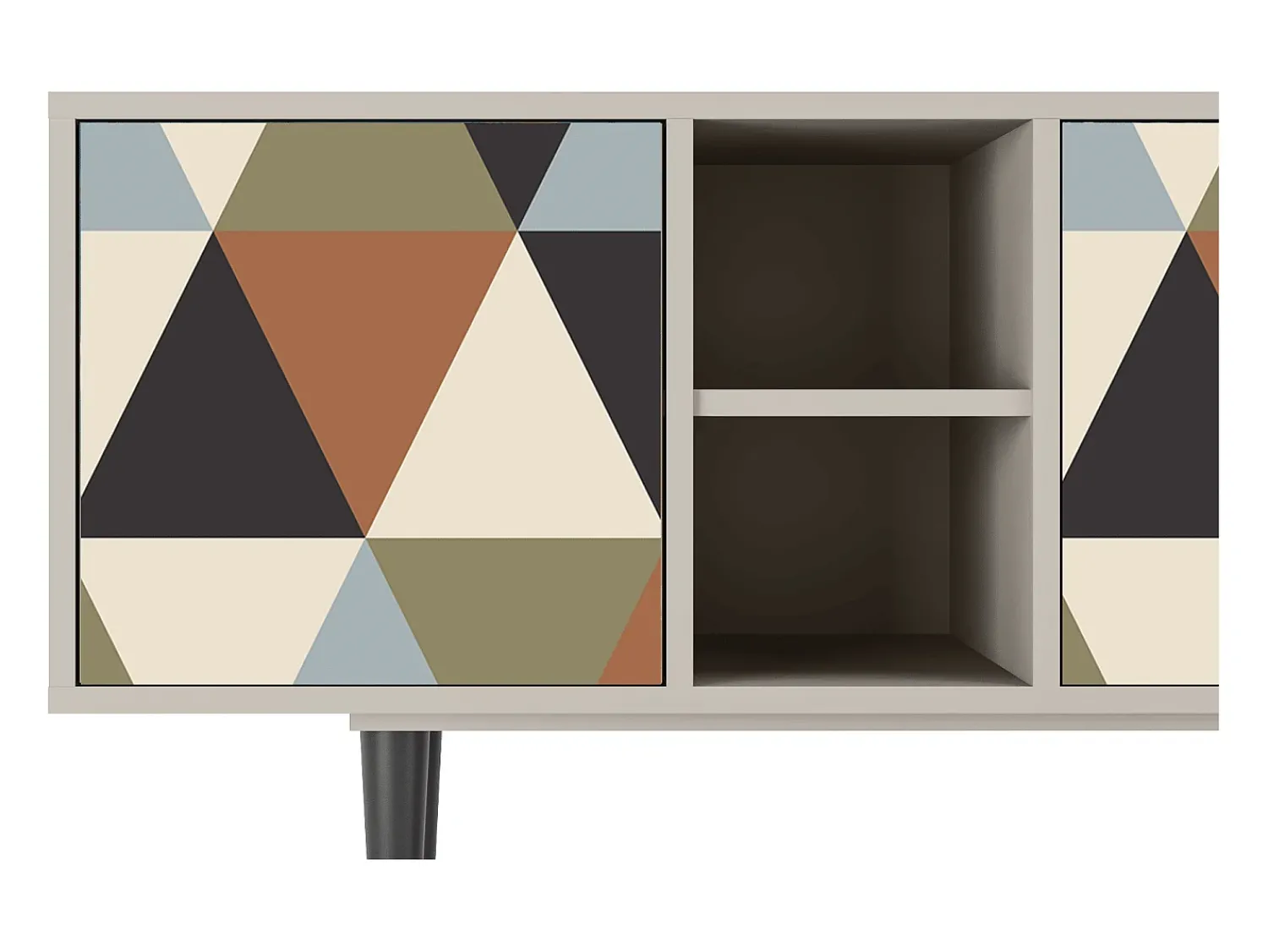 Mueble de TV - 150х69х41 cm - T5 - Royal Triangles, Areia^ Móvel De Tv