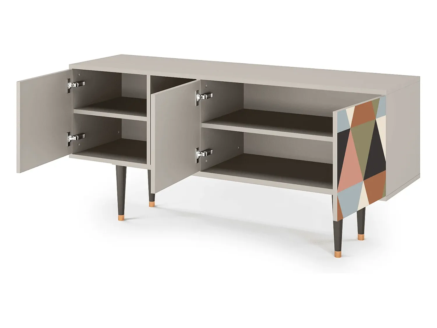 Mueble de TV - 150х69х41 cm - T5 - Royal Triangles, Areia^ Móvel De Tv