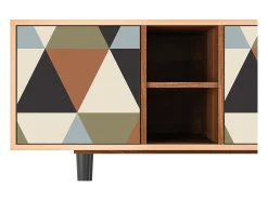 Móvel De Tv| Mueble de TV - 150х69х41 cm - T5 - Royal Triangles, Nogueira Castanho