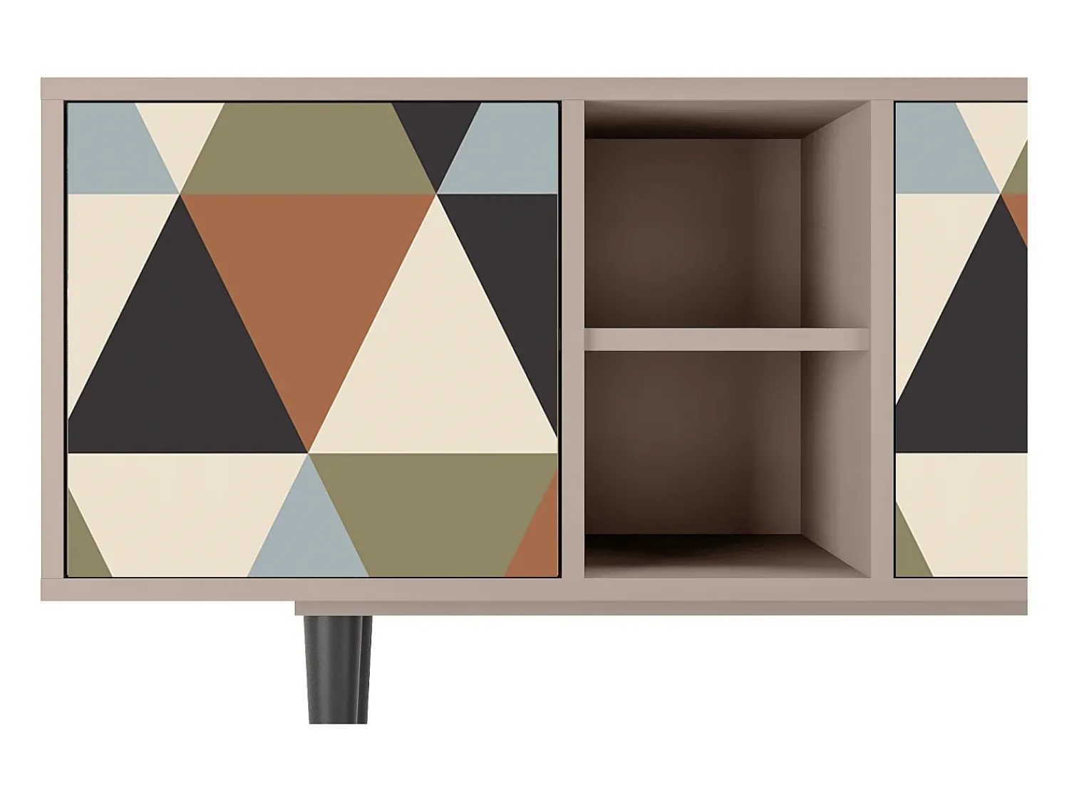 Mueble de TV - 150х69х41 cm - T5 - Royal Triangles, Latte^ Móvel De Tv