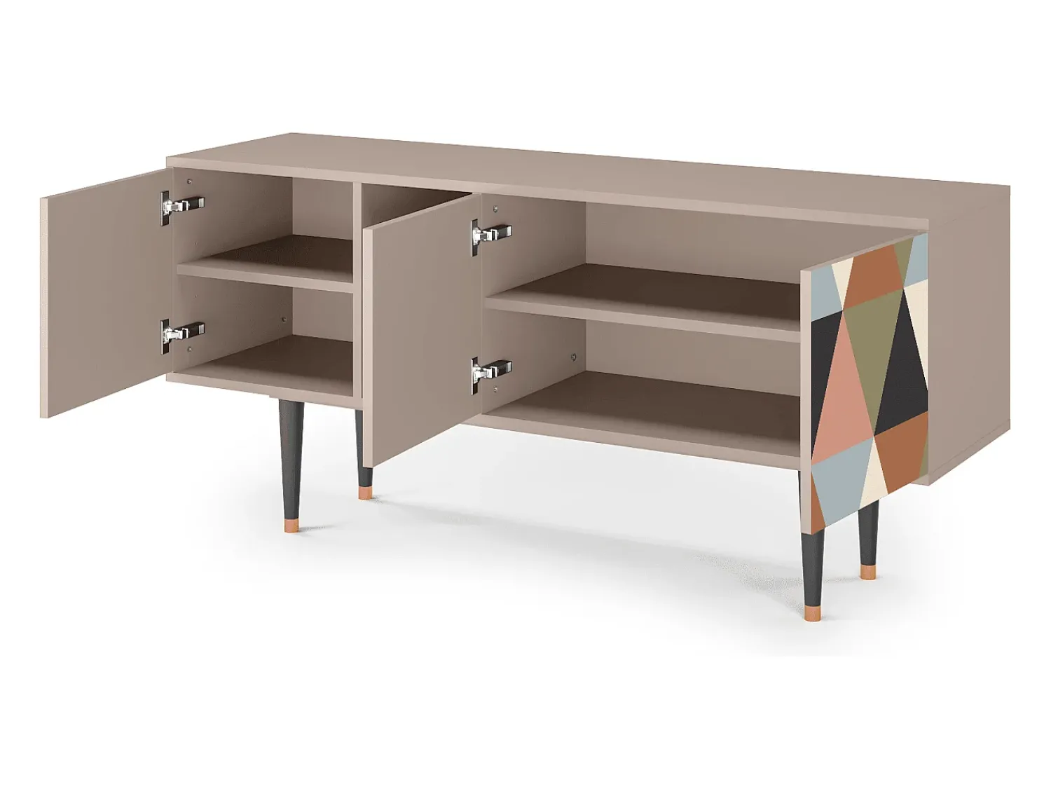 Mueble de TV - 150х69х41 cm - T5 - Royal Triangles, Latte^ Móvel De Tv