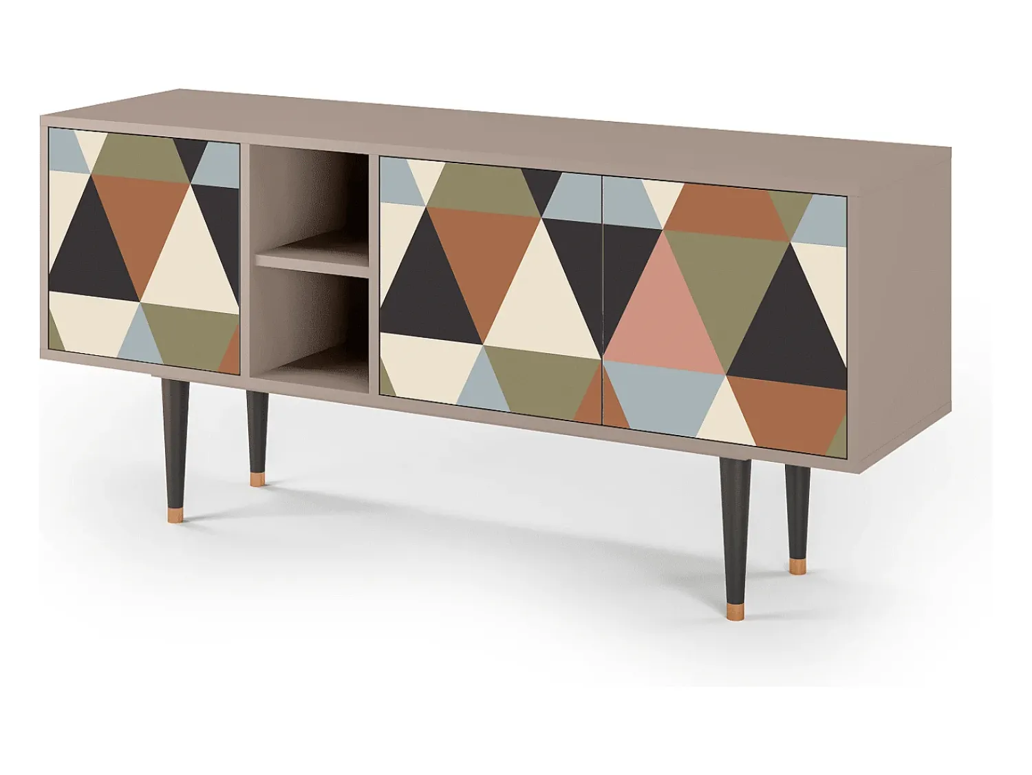 Mueble de TV - 150х69х41 cm - T5 - Royal Triangles, Latte^ Móvel De Tv