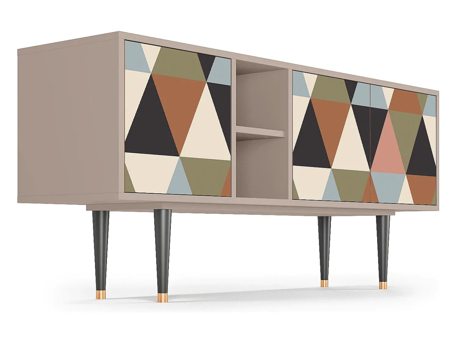 Mueble de TV - 150х69х41 cm - T5 - Royal Triangles, Latte^ Móvel De Tv