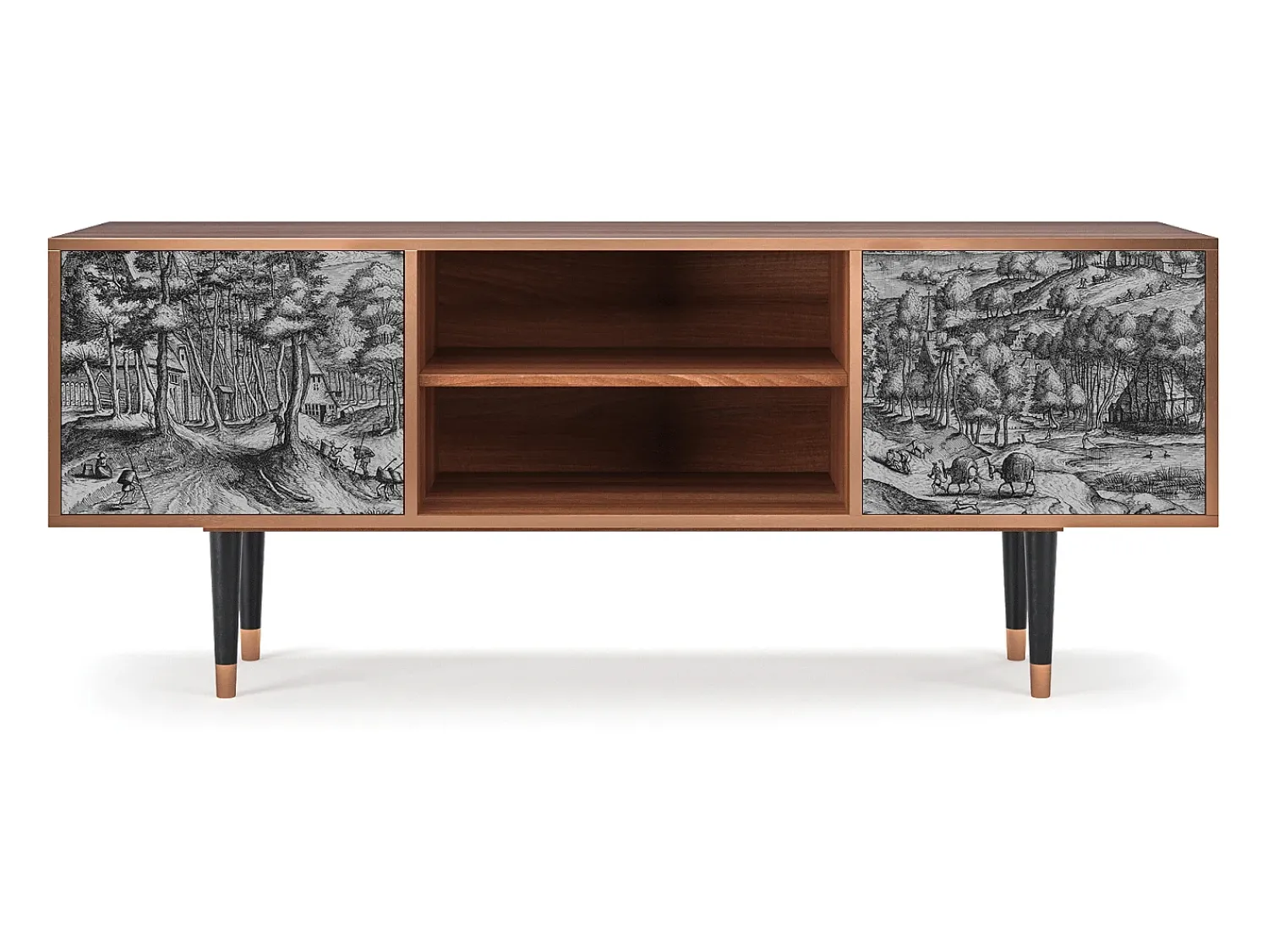 Mueble de TV - 170х69х48 cm - T2 - Rusticorum, Nogueira^ Móvel De Tv