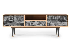 Móvel De Tv| Mueble de TV - 170х59х41 cm - T6 - Rusticorum, Nogueira Castanho