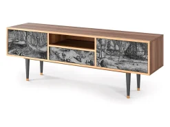 Móvel De Tv| Mueble de TV - 170х59х41 cm - T6 - Rusticorum, Nogueira Castanho