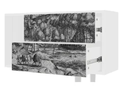 Móvel De Tv| Mueble de TV - 170х69х48 cm - T1 - Rusticorum, Branco Bege