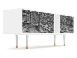 Móvel De Tv| Mueble de TV - 170х69х48 cm - T1 - Rusticorum, Branco Bege