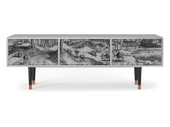 Móvel De Tv* Mueble de TV - 170х59х48 cm - T4 - Rusticorum, Cinza Cinzento