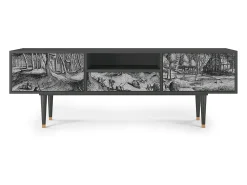 Outlet Mueble de TV - 170х59х41 cm - T6 - Rusticorum, Antracite Cinza antracite