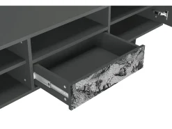 Outlet Mueble de TV - 170х59х41 cm - T6 - Rusticorum, Antracite Cinza antracite