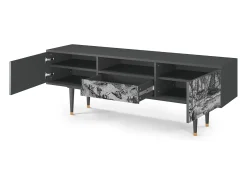 Outlet Mueble de TV - 170х59х41 cm - T6 - Rusticorum, Antracite Cinza antracite