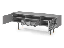 Móvel De Tv* Mueble de TV - 170х59х41 cm - T6 - Rusticorum, Cinza Cinzento