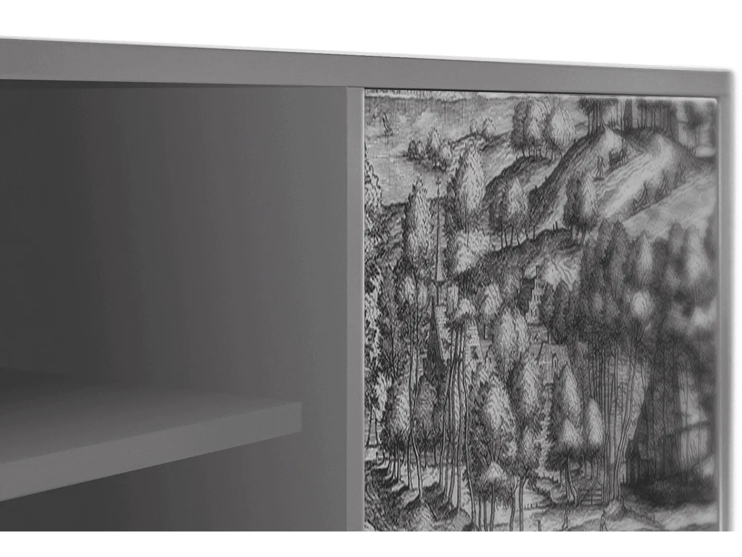 Discount Mueble de TV - 170х69х48 cm - T2 - Rusticorum, Cinza Cinzento