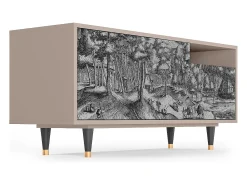 Mueble de TV - 125х56х41 cm - T7 - Rusticorum, Latte^ Móvel De Tv