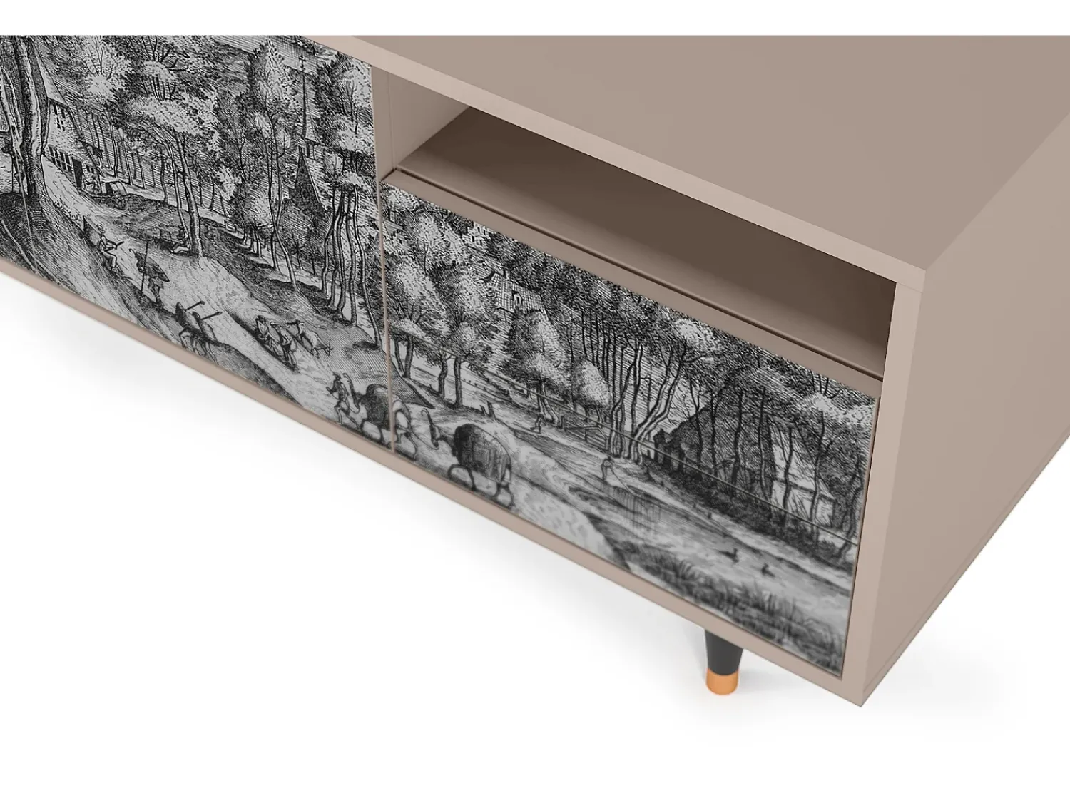 Mueble de TV - 125х56х41 cm - T7 - Rusticorum, Latte^ Móvel De Tv
