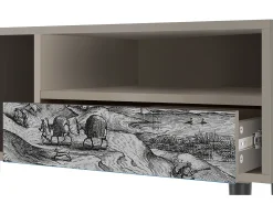 Móvel De Tv* Mueble de TV - 115х59х48 cm - T3 - Rusticorum, Areia Bege