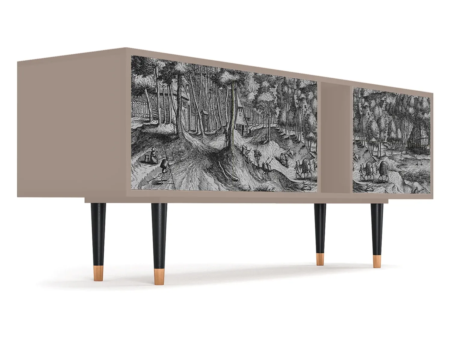 New Mueble de TV - 170х69х48 cm - T1 - Rusticorum, Latte Bege