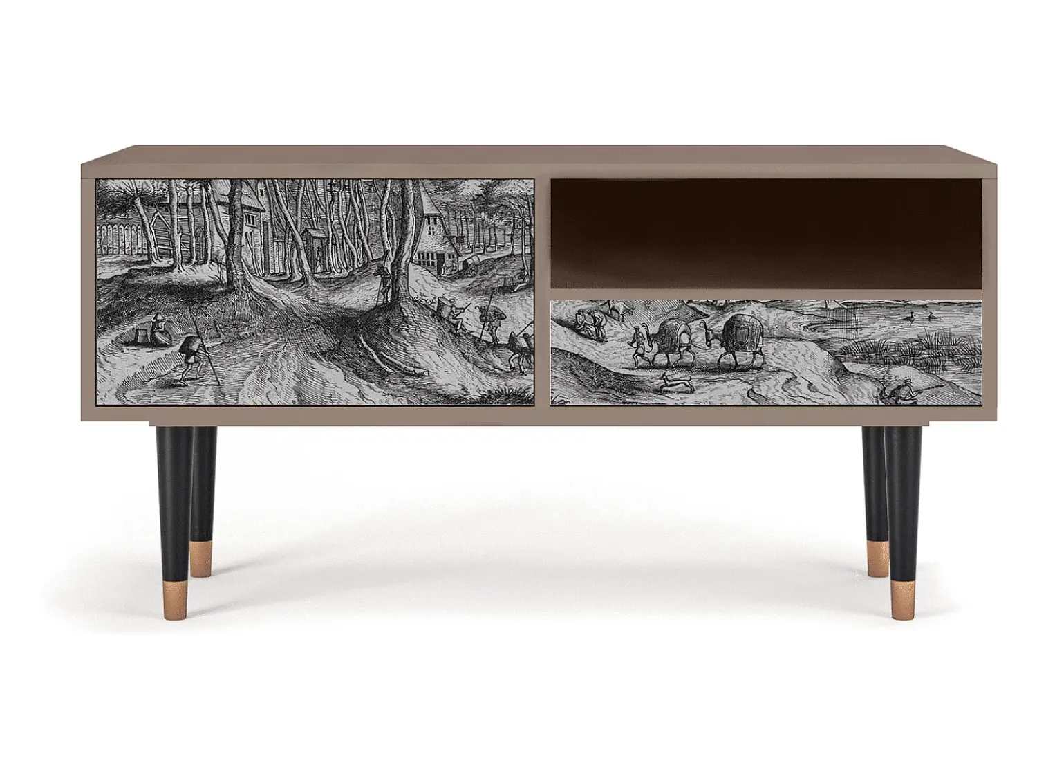Mueble de TV - 115х59х48 cm - T3 - Rusticorum, Latte Bege
