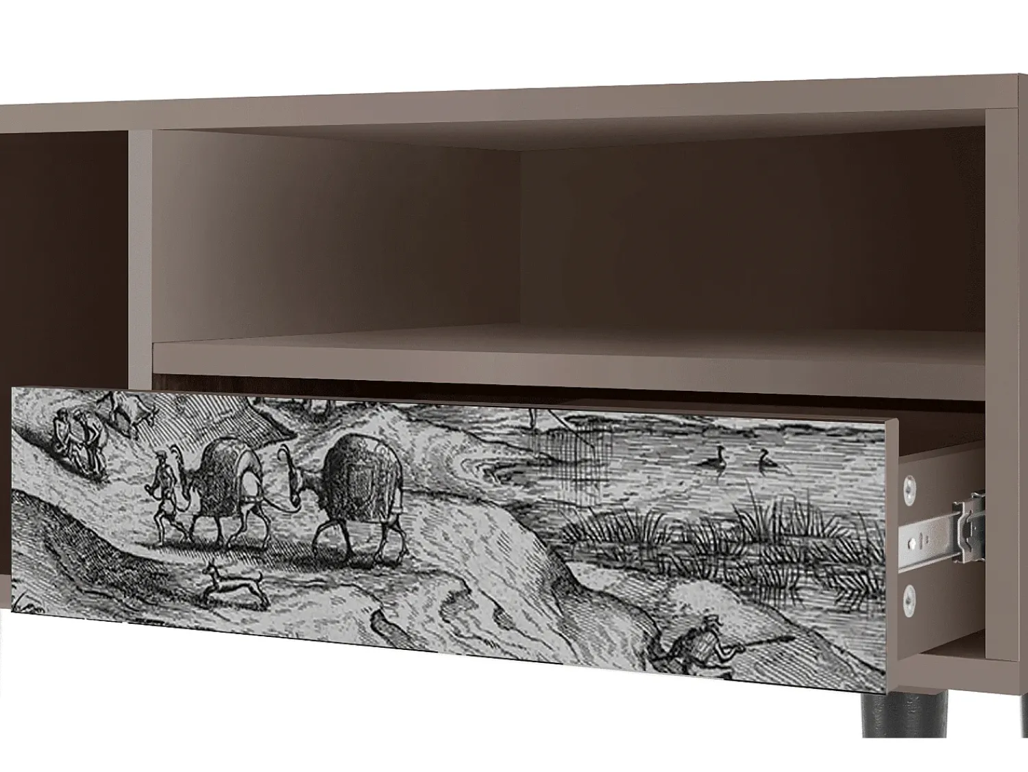 Mueble de TV - 115х59х48 cm - T3 - Rusticorum, Latte Bege