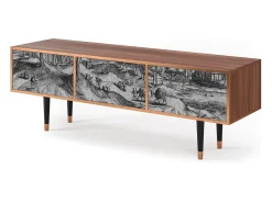 Móvel De Tv* Mueble de TV - 170х59х48 cm - T4 - Rusticorum, Nogueira Castanho