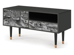 Móvel De Tv| Mueble de TV - 115х59х48 cm - T3 - Rusticorum, Antracite Cinza antracite
