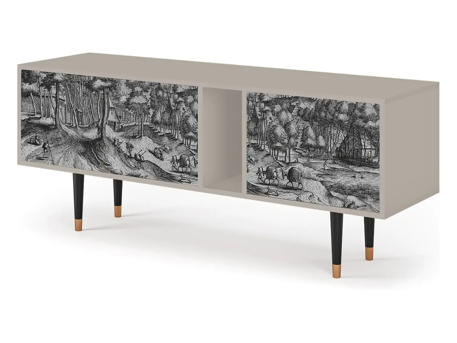 Móvel De Tv* Mueble de TV - 170х69х48 cm - T1 - Rusticorum, Areia Bege