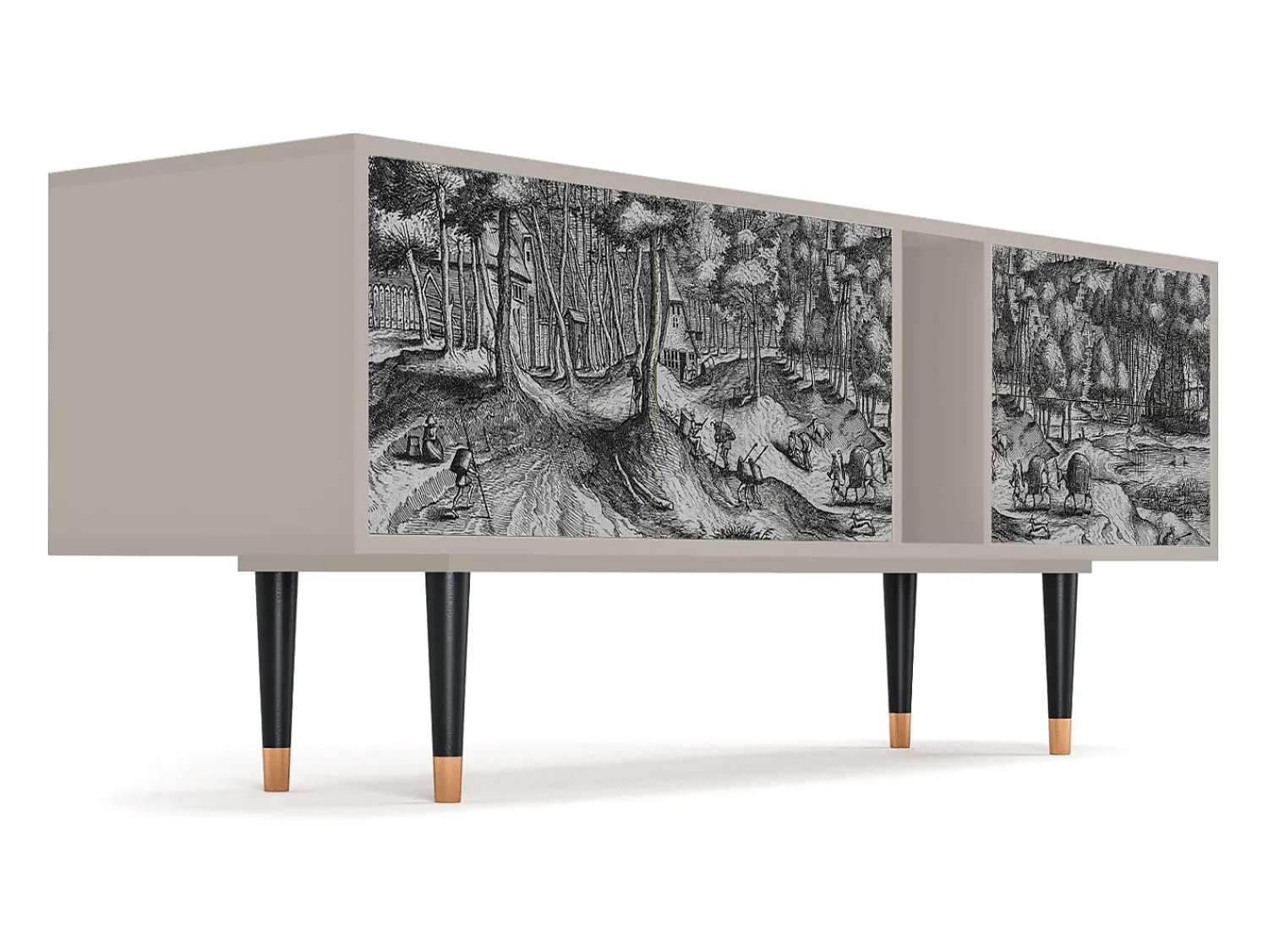 Móvel De Tv* Mueble de TV - 170х69х48 cm - T1 - Rusticorum, Areia Bege