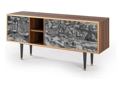 Móvel De Tv* Mueble de TV - 150х69х41 cm - T5 - Rusticorum, Nogueira Castanho