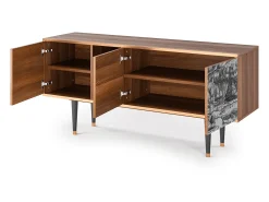 Móvel De Tv* Mueble de TV - 150х69х41 cm - T5 - Rusticorum, Nogueira Castanho